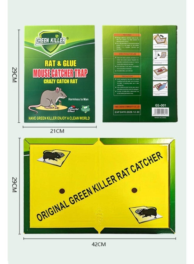 GREEN KILLER Pack of 5 Mouse Trap Glue Board Rat Trap Adhesive Super Sticky Glue Board Traps for Mice Pests Cockroaches Spiders  for Indoor/Outdoor Pest Control (Non-Toxic) - Image 2
