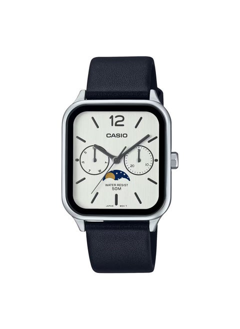 Leather Chronograph Watch MTP-M305L-7AVDF
