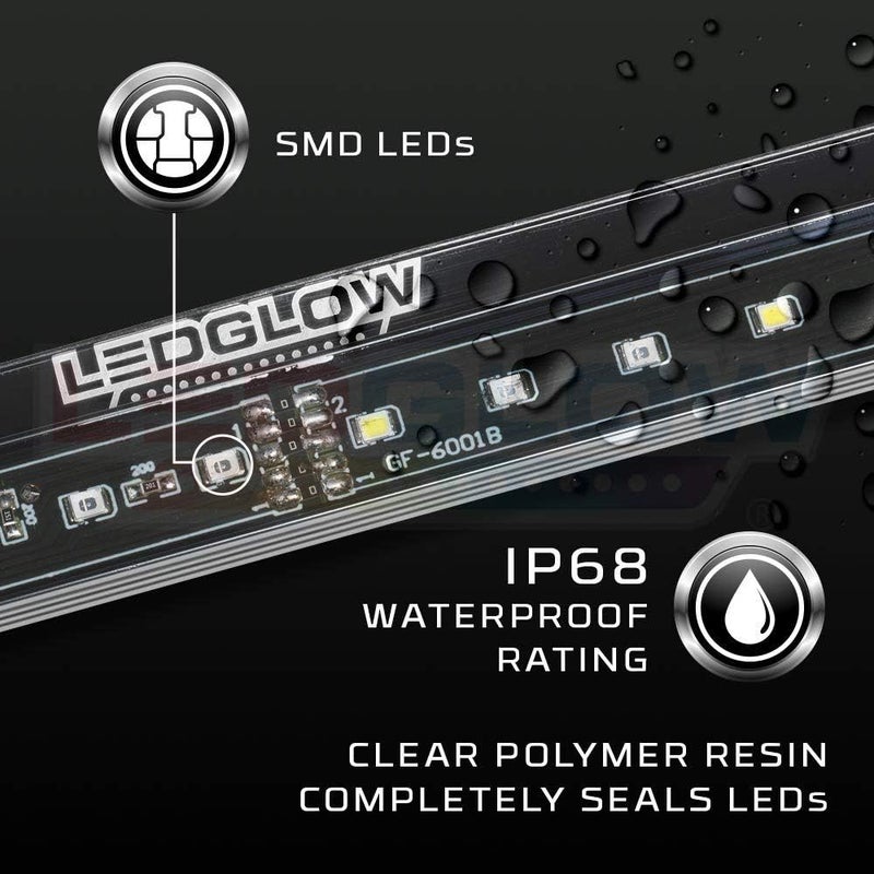 LEDGlow 60" Red Tailgate LED Light Bar for Full Size Trucks - White Reverse Lights - Image 5