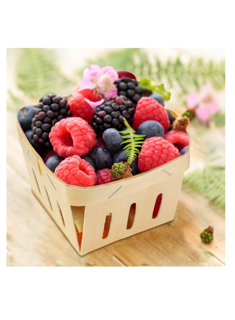 Excefore 30 Pack Wooden Decorative Basket, Wooden Square Gift Baskets, Suitable for Display Snack Pantry Organization Wedding Parties and Gifts (10.5*10.5*6.5cm) - Image 5