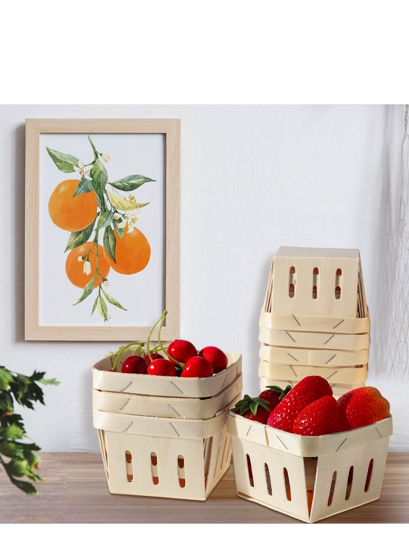 Excefore 30 Pack Wooden Decorative Basket, Wooden Square Gift Baskets, Suitable for Display Snack Pantry Organization Wedding Parties and Gifts (10.5*10.5*6.5cm) - Image 4