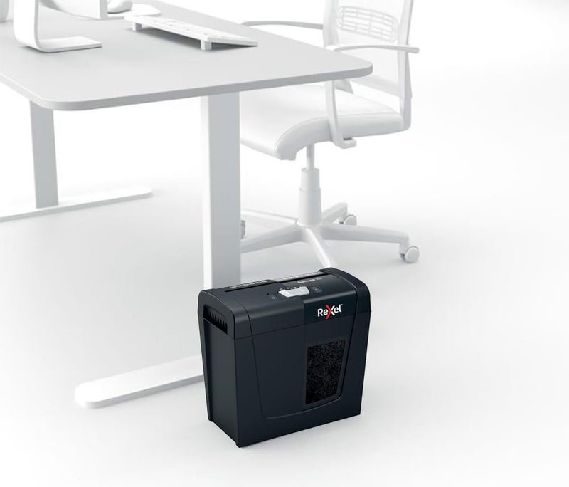 Rexel GBC Secure X6 Cross-Cut Paper Shredder with 7 Sheets Capacity, and 10L Bin, P4 Security, 3 min Continuous Run-time, 2 Years Warranty - Image 2
