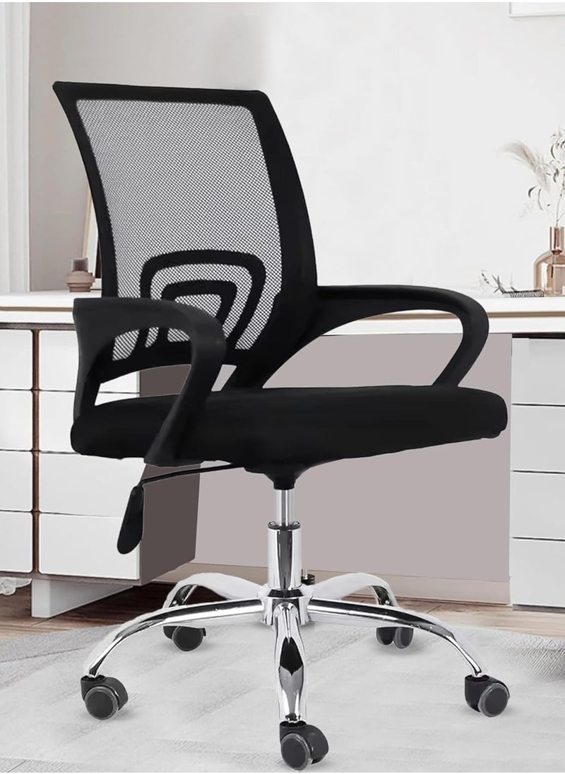 Mesh Adjustable Office Chair with Metal Leg Blac