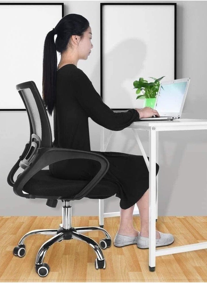 Mesh Adjustable Office Chair with Metal Leg Blac