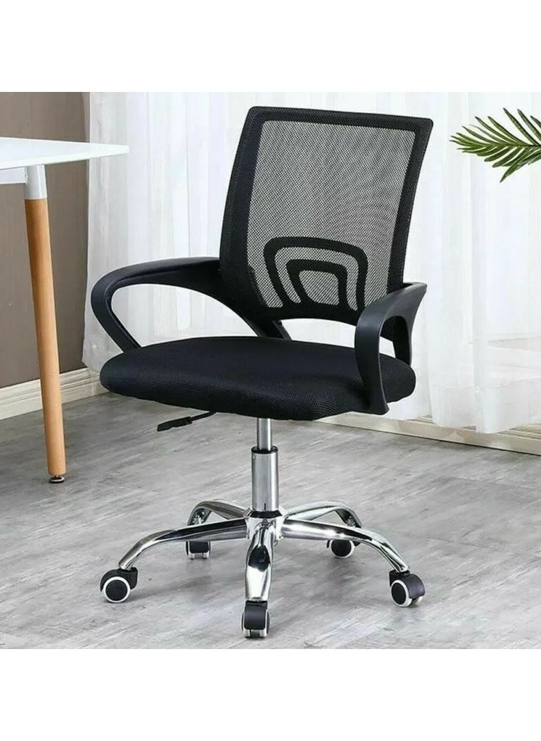 Mesh Adjustable Office Chair with Metal Leg Blac