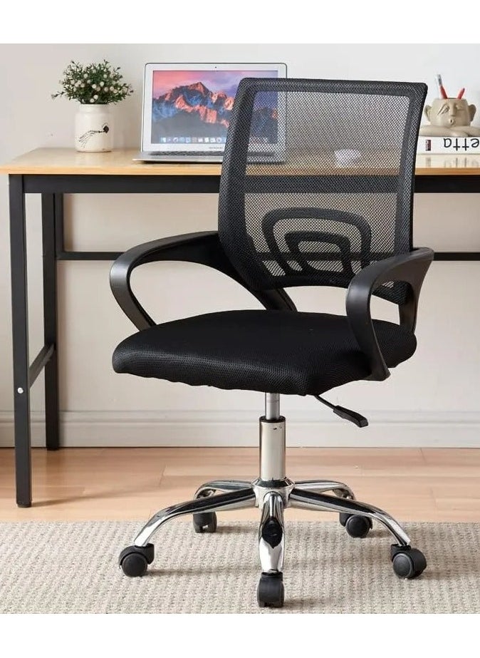 Mesh Adjustable Office Chair with Metal Leg Blac