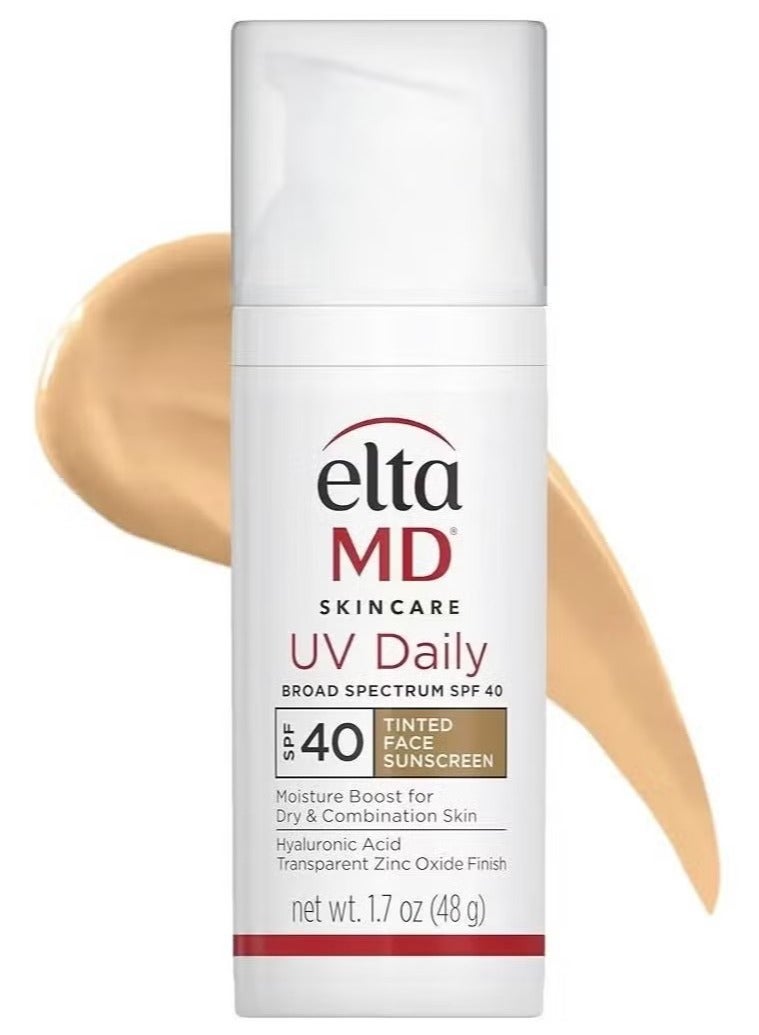 EltaMD UV Daily SPF 40 Tinted Face Sunscreen Moisturizer, Tinted Moisturizer for Face with SPF, Great for Dry, Combination, and Normal Skin - Image 1