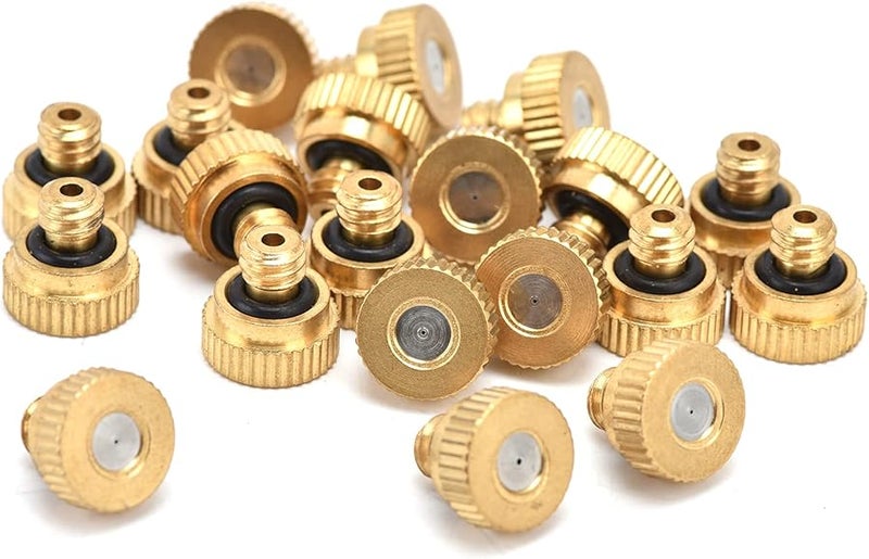 مجموعة فوهات رش من النحاس 20 قطعة، فتحة 0.3 مم، خيط UNC 10-24، للري والتبريد في الحدائق - Image 2