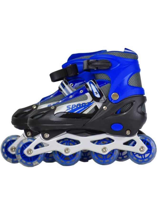 Carol 485-3 adjustable swivel roller skate with colorful flashing wheels for kids 42 - multi color