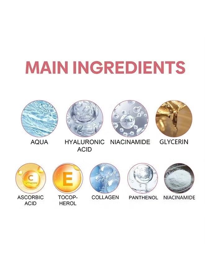 Jaysuing 5 In 1 Facial Serum,With Hyaluronic Acid,Niacinamide,Vitarmin C,Vitarmin E ,Collagen, For Moisturizing Brightening Face Serum Anti-Aging Facial Serum For Dark Spots, Fine Lines And Wrinkles Smooth Skin 3 - Image 3