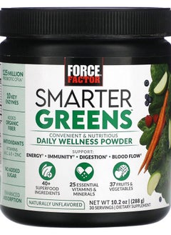 Force Factor Smarter Greens Daily Wellness Powder Naturally Unflavored 10.2 oz (288 g) 
