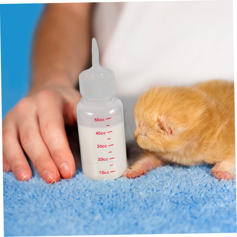 5 Pack Pet Nursing Bottle with Pointed Nipple Safe Feeder for Kittens Puppies Small Animals - Image 5