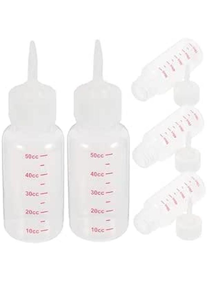 5 Pack Pet Nursing Bottle with Pointed Nipple Safe Feeder for Kittens Puppies Small Animals - Image 1