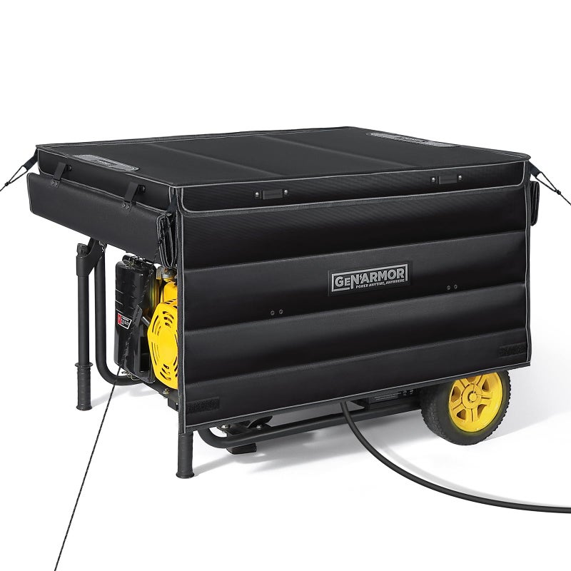 GenArmor Generator Covers While Running 100 Waterproof Heavy Duty Tarps Generator Tent Portable Outdoor Generator Enclosure for Most 4000w13000w Generators Black Windproof Kit Version - Image 2
