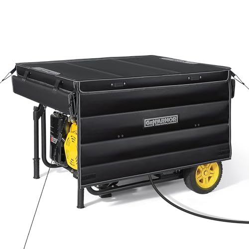 GenArmor Generator Covers While Running 100 Waterproof Heavy Duty Tarps Generator Tent Portable Outdoor Generator Enclosure for Most 4000w13000w Generators Black Windproof Kit Version - Image 1
