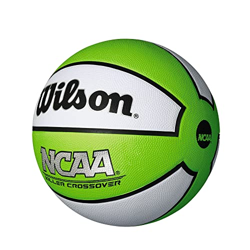 WILSON NCAA Killer Crossover Outdoor Basketball - Size 5 - 27.5", Lime/White - Image 2