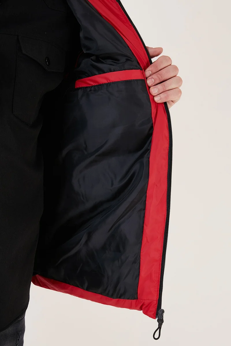 بوراتي Slim Fit Water and Wind Resistant Stand Collar Inflatable Vest Men's Vest 649008