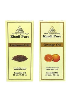Khadi Pure Cuminseed & Orange Essential Oil, 15 Ml (Pack Of 2)  - Image 1