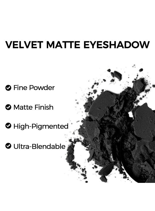 Erinde Black Matte Eyeshadow Palette, Single Black Smokey Pressed Powder Eye Shadow, Ultra-Blendable, Pigmented Color, Long Lasting, Halloween Goth Eye Makeup Palette, Cruelty-Free & Vegan - Image 5