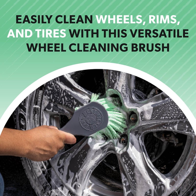 Chemical Guys Wheelie All Exterior Surface and Wheel Brush, Wheel Cleaner Brush with Soft Bristles, Safe Cleaning of Rims, Tires, and Exterior Surfaces on Cars, Trucks, Motorcycles, RVs, & More, Green - Image 2