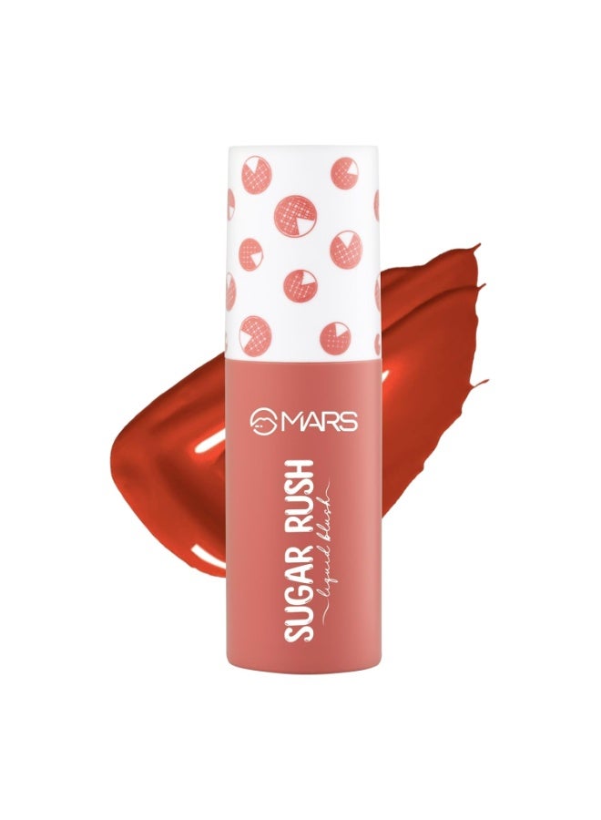 مارس أحمر خدود سائل من مارس شوجر راش (4.5 مل) (06- فطيرة الخوخ) | تصبغ عالي | تركيبة خفيفة | لمسة نهائية ندية مطفية | يدوم طويلاً | إشراقة ناعمة ومشرقة | أداة تطبيق سهلة الاستخدام - Image 1