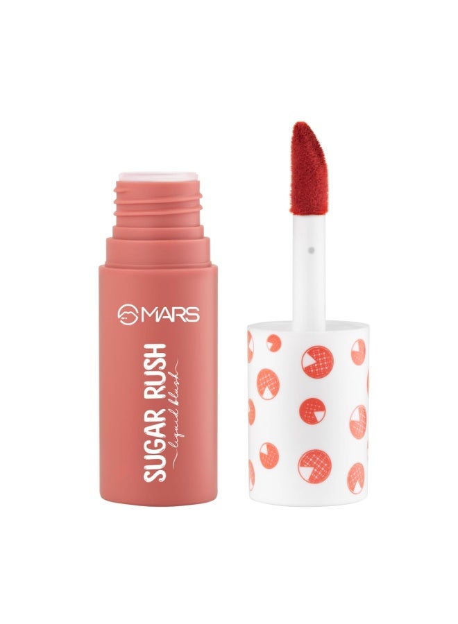 مارس أحمر خدود سائل من مارس شوجر راش (4.5 مل) (06- فطيرة الخوخ) | تصبغ عالي | تركيبة خفيفة | لمسة نهائية ندية مطفية | يدوم طويلاً | إشراقة ناعمة ومشرقة | أداة تطبيق سهلة الاستخدام - Image 2