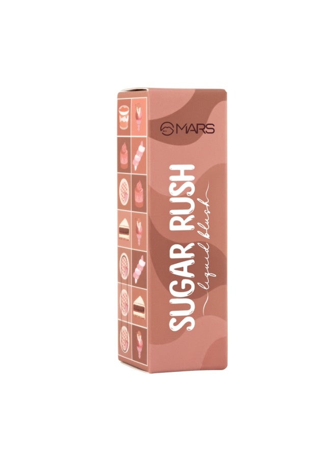 مارس أحمر خدود سائل من مارس شوجر راش (4.5 مل) (06- فطيرة الخوخ) | تصبغ عالي | تركيبة خفيفة | لمسة نهائية ندية مطفية | يدوم طويلاً | إشراقة ناعمة ومشرقة | أداة تطبيق سهلة الاستخدام - Image 5