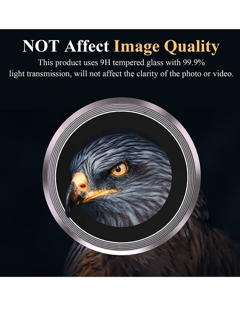 Raxoom Samsung Galaxy S23 Ultra Camera Lens Protector, Tempered Glass Camera Screen Protector Individual Metal Ring Lens Cover - Image 3