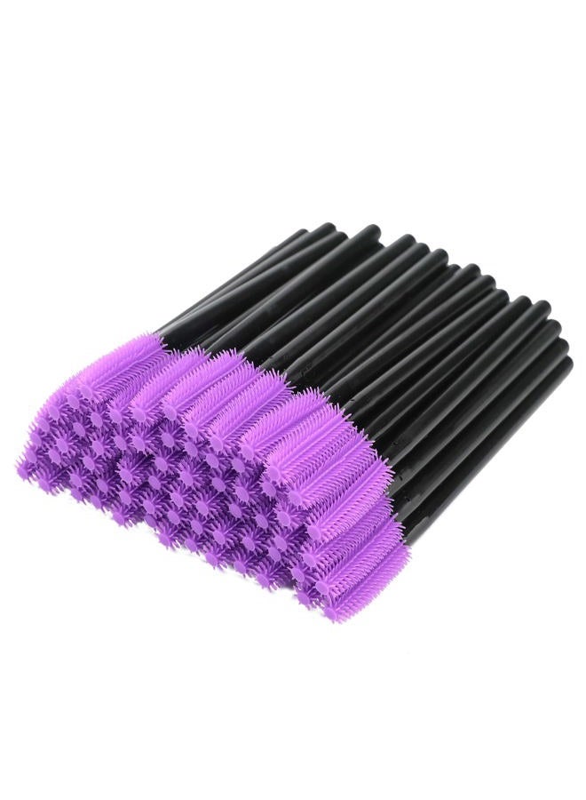 g2plus 50PCS Disposable Silicone Eyelash Mascara Wands Brushes Cosmetic Eyelash Extension Applicators Professional Makeup Tool Set (Multi-colored) - Image 3