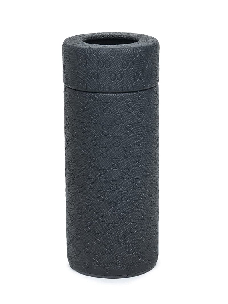 Azyeea Handcrafted Leather Tissue Holder Tissue Paper Car Tissue Box Paper Napkin Holder Dispenser Organizer Facial Tissue Holder for Car Hotel Home Gift Dinning Table - Black (Cylinder Black) - Image 5