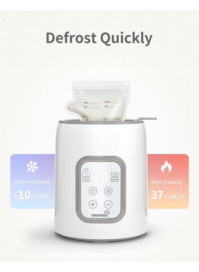 GROWNSY Warmer, Grownsy 8-In-1 Fast Baby Milk Warmer With Timer For Breastmilk Or Formula, Accurate Temperature Control, With Defrost, Sterili-Zing, Keep, Heat Baby Food Jars Function  - Image 4