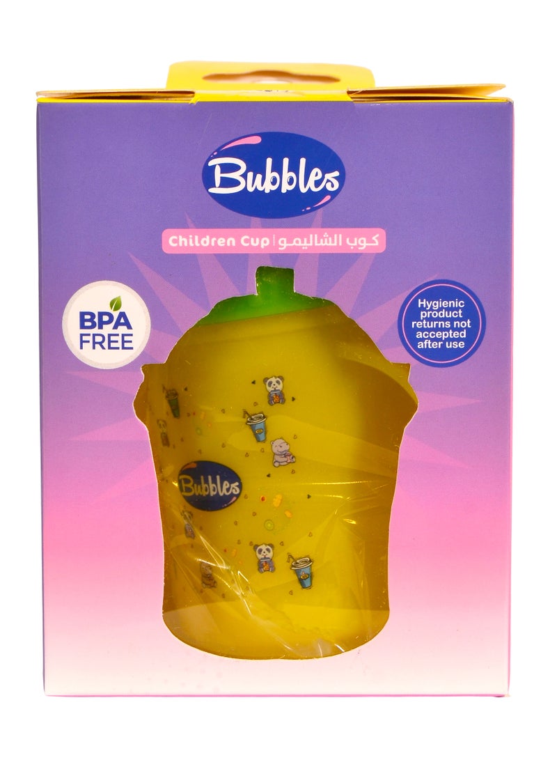 Bubbles Bubbles Baby Cup with Silicone Straw Yellow - Image 3