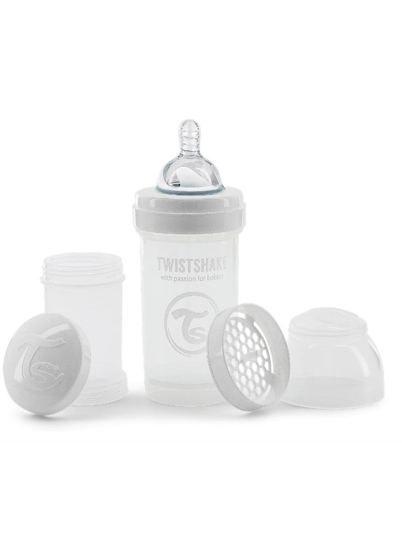 TWISTSHAKE Twistshake Anti-Colic Feeding Bottle 260ml - White - Image 2