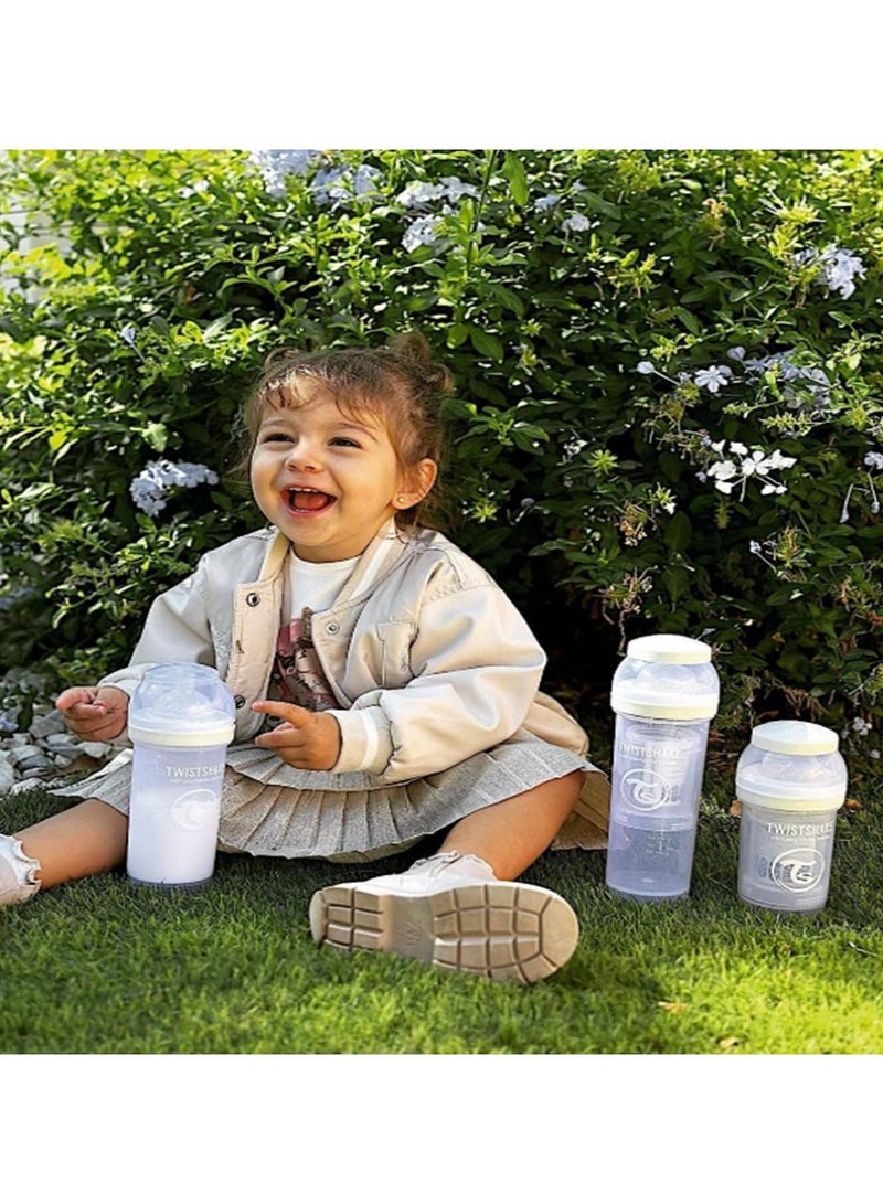 TWISTSHAKE Twistshake Anti-Colic Feeding Bottle 260ml - White - Image 4