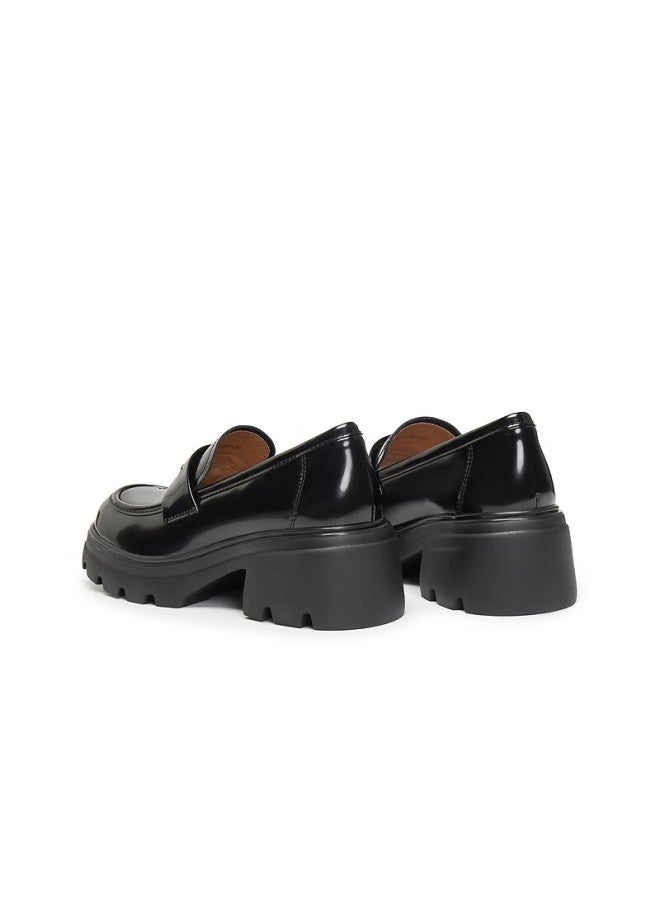 Belle Women's Loafers British Style Small Leather Shoes Autumn Commuter Flats Jd007cm5 Black Glossy 35 - Image 4