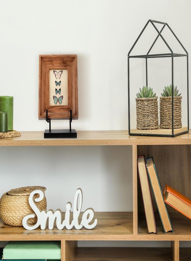 Shimeyao Metal Display Easel Black Tabletop Easel Stand Modern Abstract Tabletop Display Holder for Books Plate Photo Frame Artwork Record Albums (3.9 x 3.15 x 5.9 Inches) - Image 5
