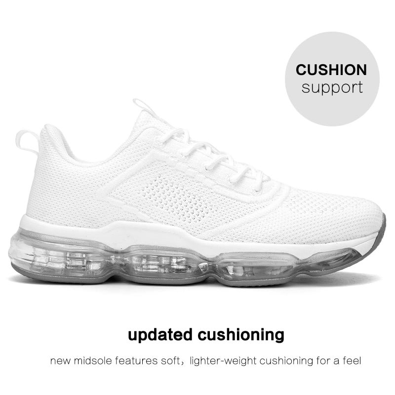 Luogoks Womens Road-Running-Shoes Air Cushion Walking Shoes Sneakers Fashion Tennis Breathable Sport Gym Fitness Cross Trainers Shoes - Image 3