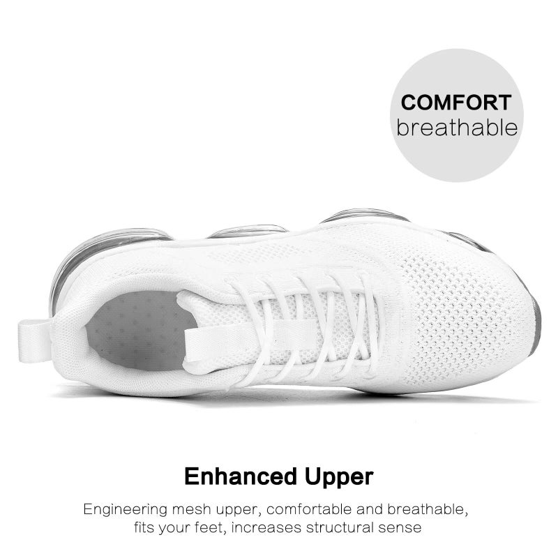 Luogoks Womens Road-Running-Shoes Air Cushion Walking Shoes Sneakers Fashion Tennis Breathable Sport Gym Fitness Cross Trainers Shoes - Image 5