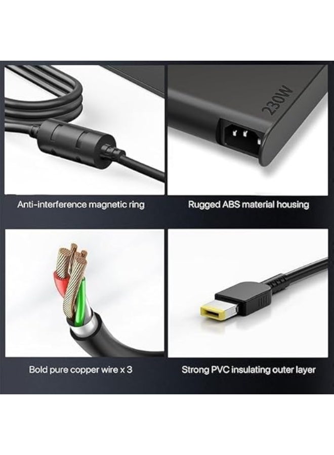 Terabyte شاحن جديد 20 فولت 11.5 أمبير 230 واط لليجيون 5 مناسب لليجيون 5 7 Y540 Y545 Y730 Y740 Y910 Y7000 ثينك باد P51 P52 P53 P71 P73 ADL230NLC3A ADL230NDC3A 01FR046 01FR044 محول تيار متردد - Image 3