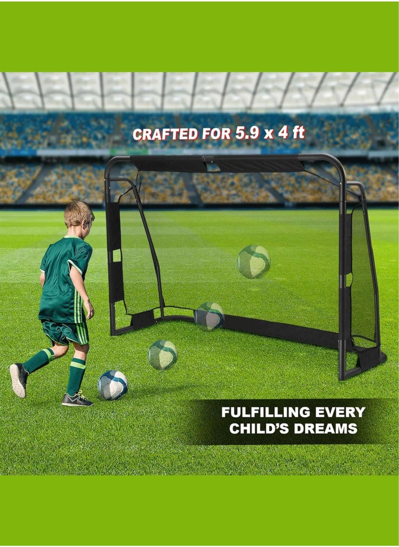 Sky Land Soccer Goals for Backyard, Portable Football Goal Training Equipment, Sports Soccer Net for Toddler, Kids and Youth Outdoor Games with Carry Bag  - Image 4