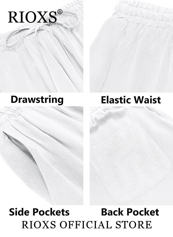 RIOXS Men's Button-Down Shirts, Casual 2 Piece Outfits with Pockets, Lightweight, Breathable Beach Outfit, Crafted from High-quality Cotton Linen Blend, Perfect for Daily Wear, Sports, Party, Fitness, Working or Traveling  - Image 4
