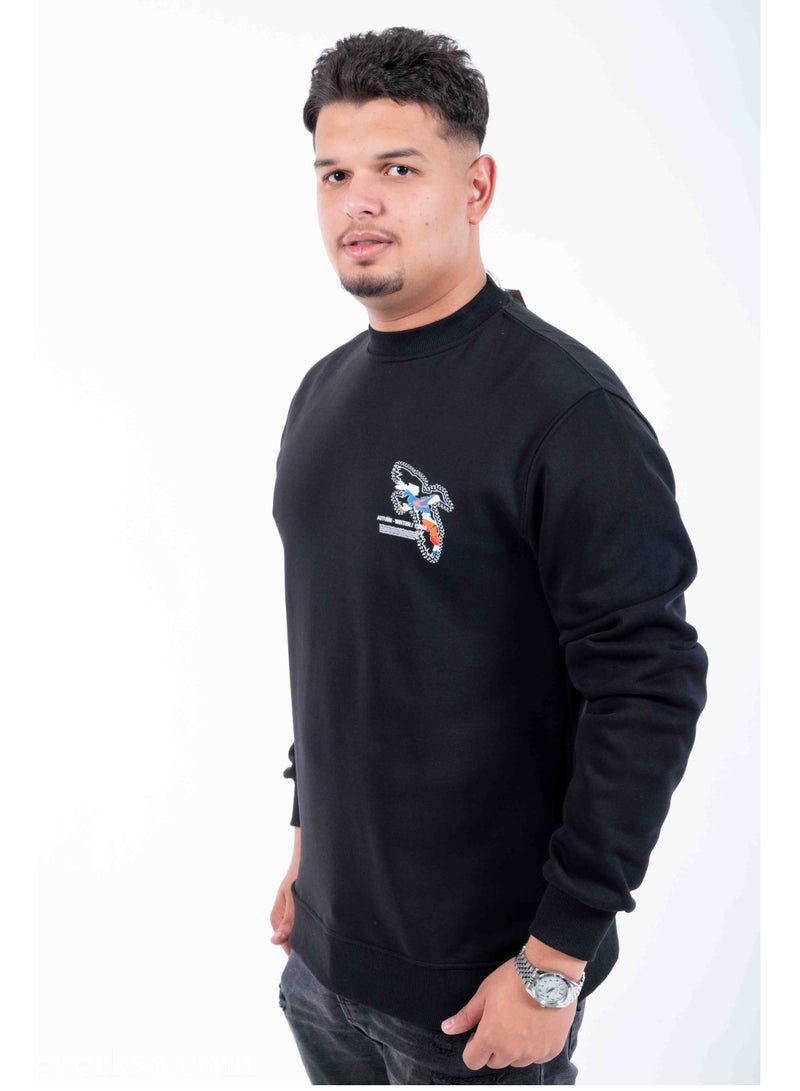 Everest Black Men's Sweater  - Image 1