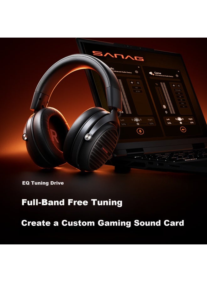 Sanag Sena D55s Gaming Headset Wired Wireless Bluetooth 2.4g Quad-mode Low Latency Over-ear E-sports Headphones Back-to-school Essential 100w Bestseller - Image 2