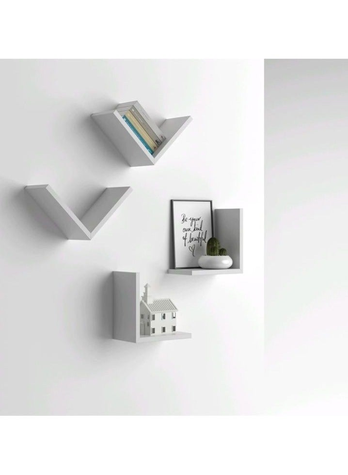 4 أرفف خشبية  - Image 1