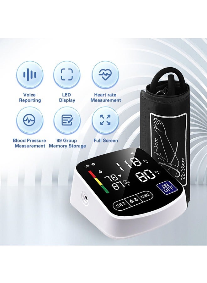 general Electronic Blood Pressure Monitor，Upper Arm Style Blood Pressure Monitor，Blood Pressure Machine for Home Use with Voice and LCD Digital Display - Image 3