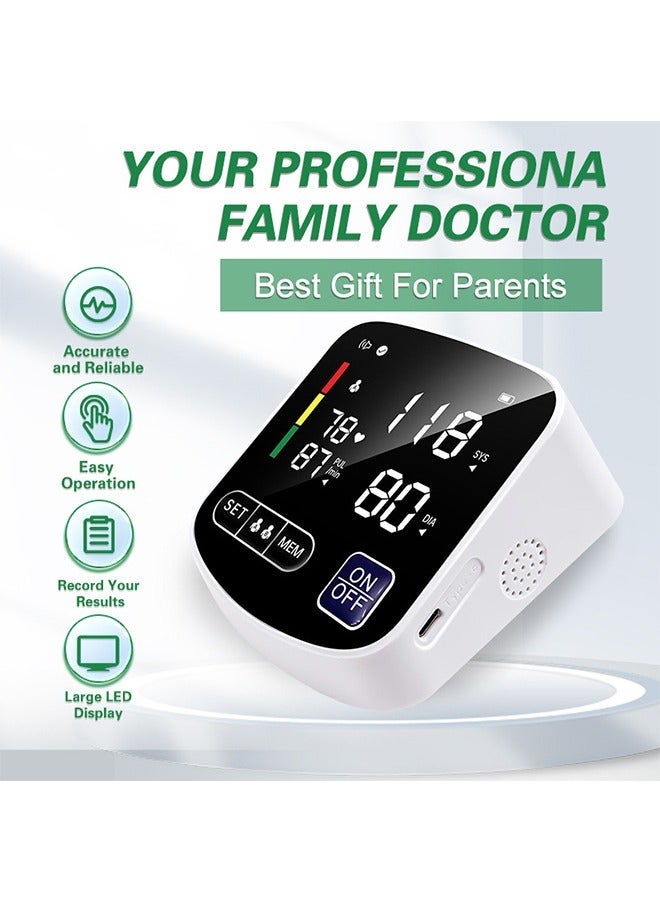 general Electronic Blood Pressure Monitor，Upper Arm Style Blood Pressure Monitor，Blood Pressure Machine for Home Use with Voice and LCD Digital Display - Image 4