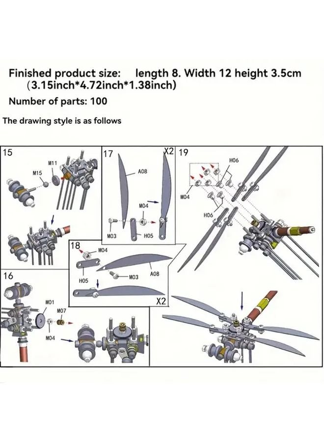 Brass Alloy Metal 3D Dragonfly Puzzle Model Kit Steam Punk Mechanical Insect DIY Toy - Image 5