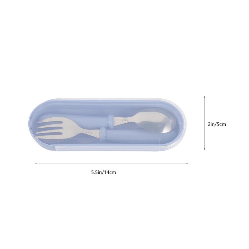 SUPVOX 3 Piece Stainless Steel Cutlery Set Green Ergonomic Handles Dishwasher Safe Forks Spoons - Image 3