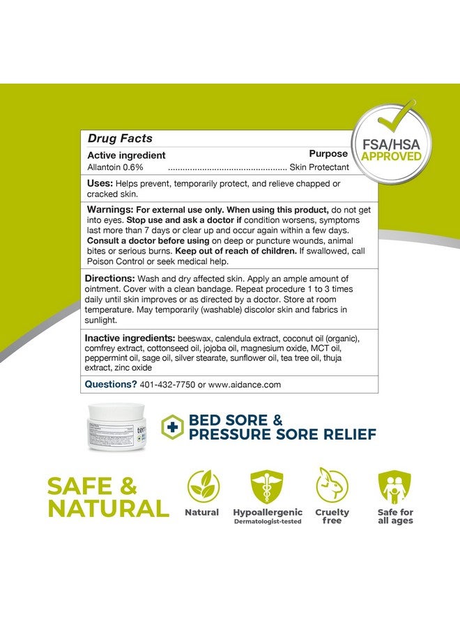 terrasil Bed Sores Treatment Cream & Pressure Sores Cream - Natural Ingredients for Healing of Bed Sores, Pressure Sores, Ulcers, Wounds, 3X Action for Soothing Relief (1.5 oz jar) - Image 5