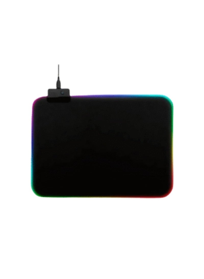 GAMMA B-350 RGB Gaming Mouse Pad | 250×350mm Soft Cloth Surface | LED Edge Lighting | Non-Slip Rubber Base | USB Powered - Image 1